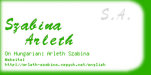 szabina arleth business card